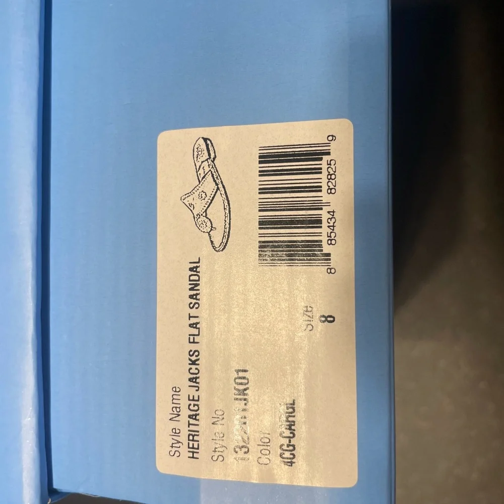 *NIB* Jack Rogers sandal, aqua/gold - Picture 4 of 4